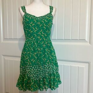 LC Lauren Conrad Sundress 6 Small romantic floral ruffle feminine dainty fairy‎
